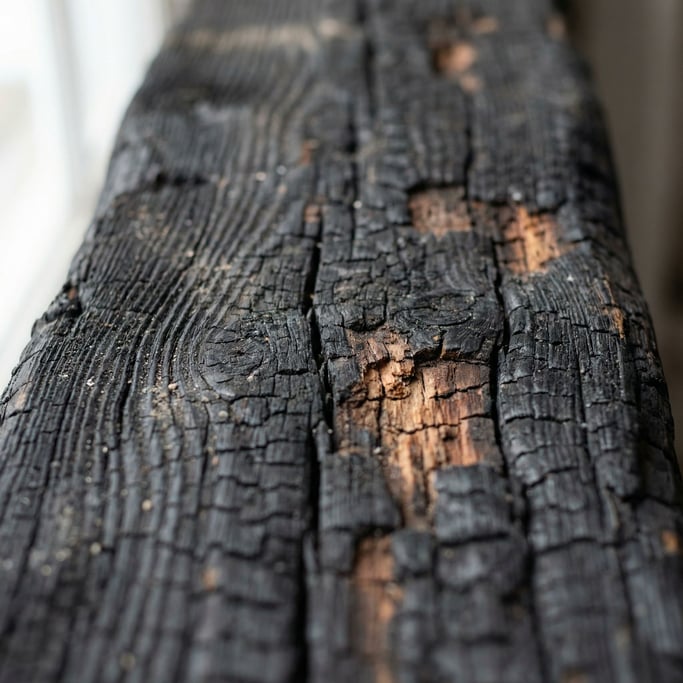 Extreme close-up of Charred wood surface (j5chi7dy)