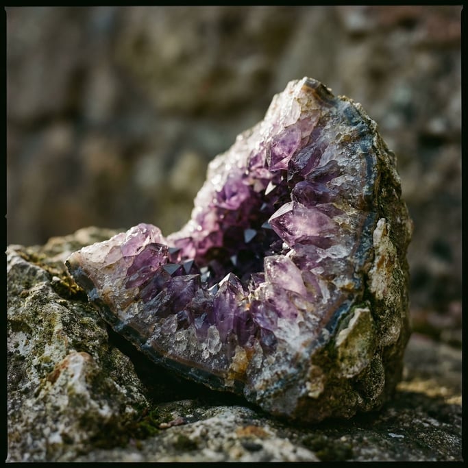 Extreme close-up of Cross-section of a geode (ynjoixfr)