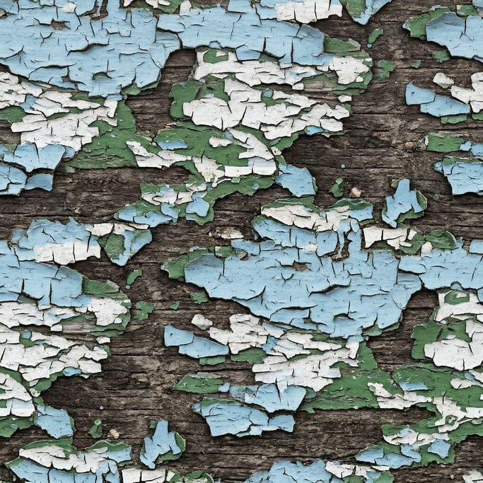 Seamless tileable texture of peeling paint on wood