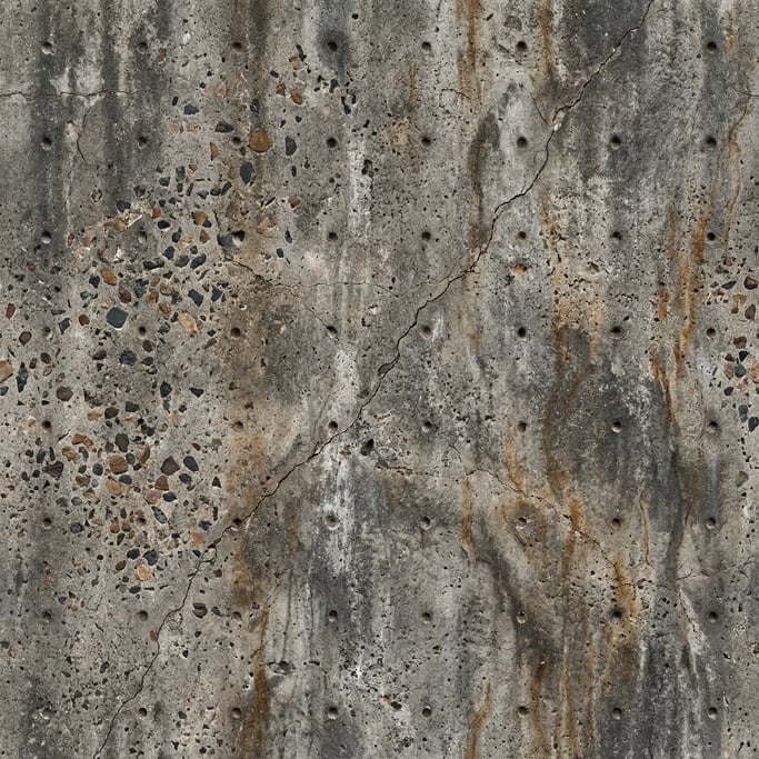 Seamless tileable texture of brutalist concrete, rough cast concrete with visible formwork seams