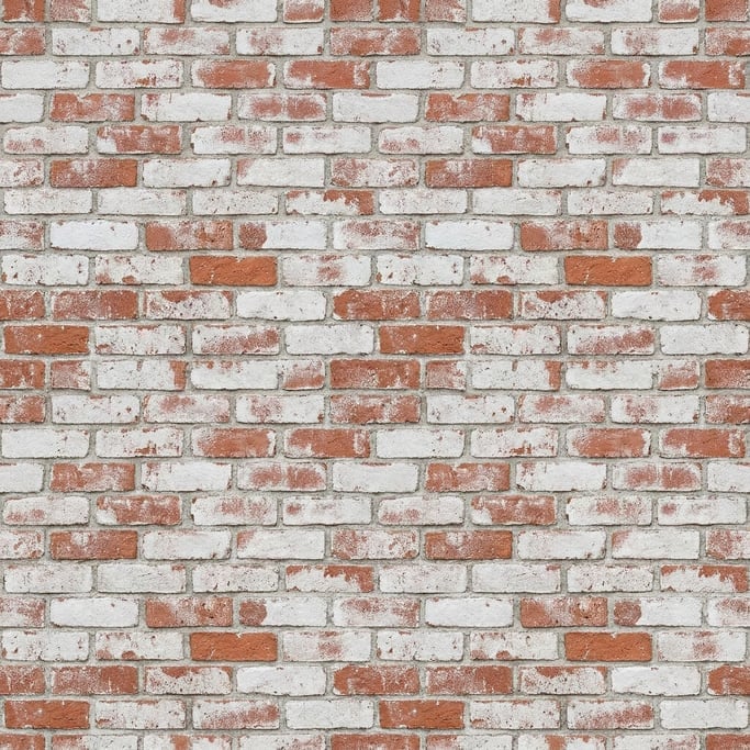 Seamless tileable texture of whitewashed brick