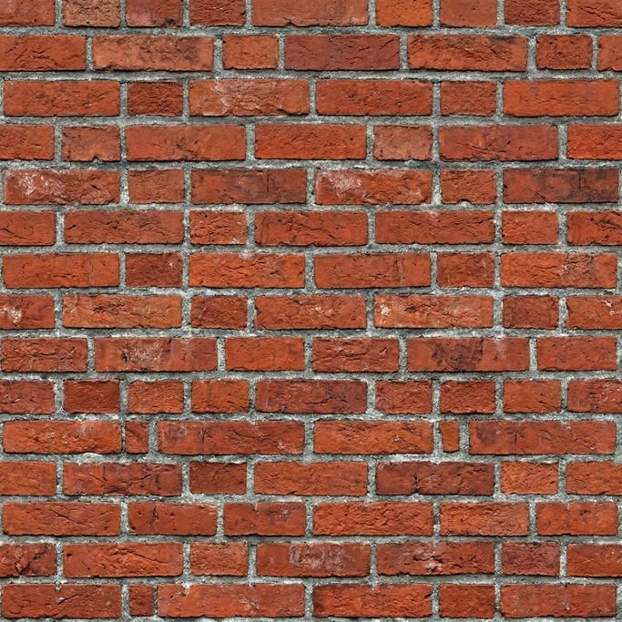Seamless tileable texture of red brick wall