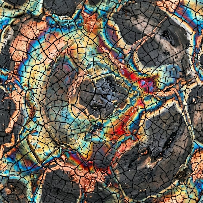 Seamless tileable texture of raku pottery