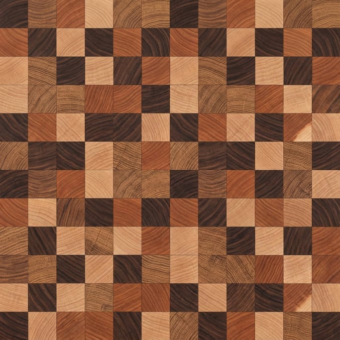 Seamless tileable texture of end-grain butcher block