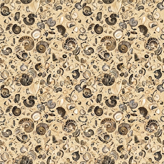 Seamless tileable texture of fossil limestone