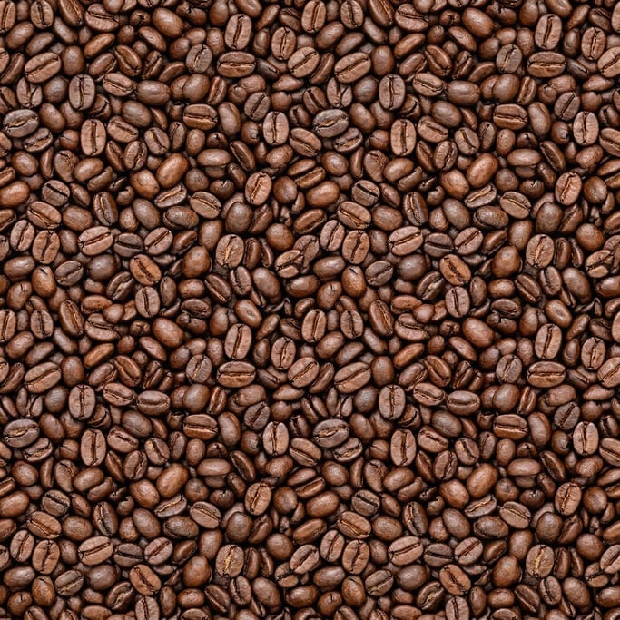 Seamless tileable texture of whole coffee beans