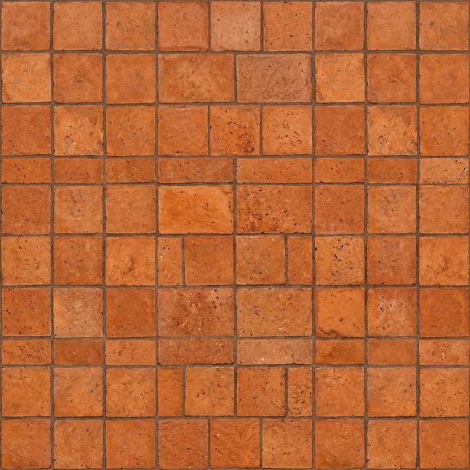 Seamless tileable texture of terracotta floor tile