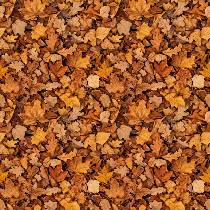 Seamless tileable texture of dried leaves carpet