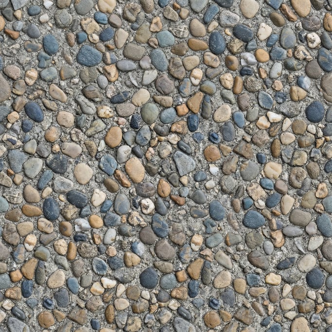 Seamless tileable texture of exposed aggregate concrete