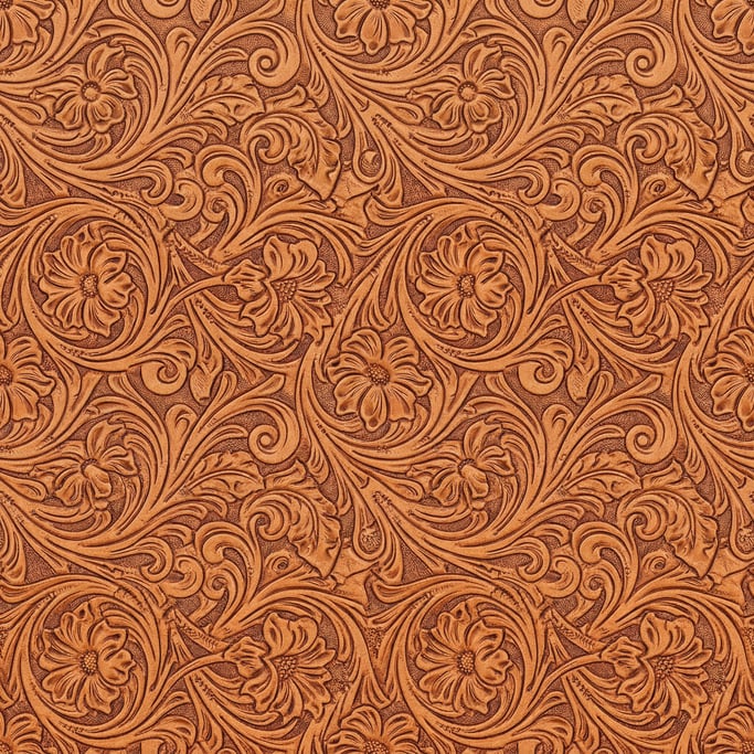 Seamless tileable texture of tooled leather
