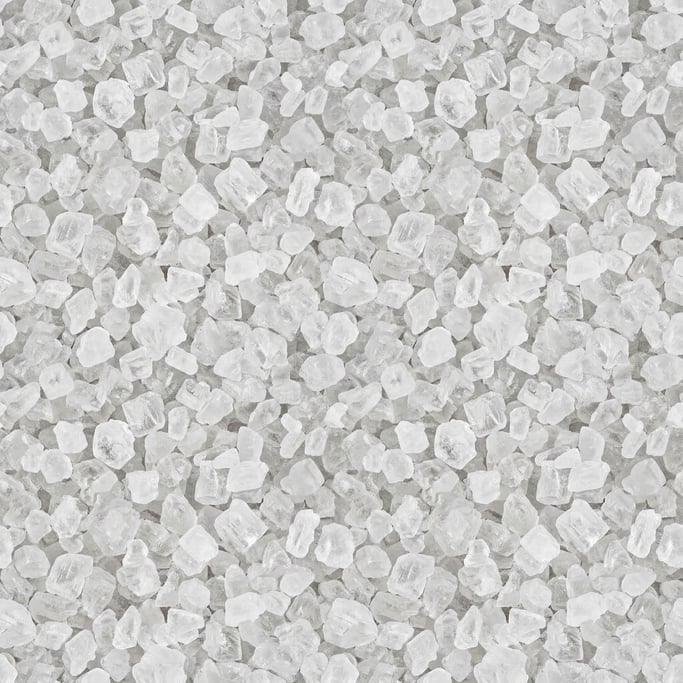 Seamless tileable texture of sea salt crystals at higher magnification