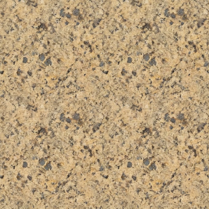 Seamless tileable texture of Giallo Ornamental granite heavily worn and patinated