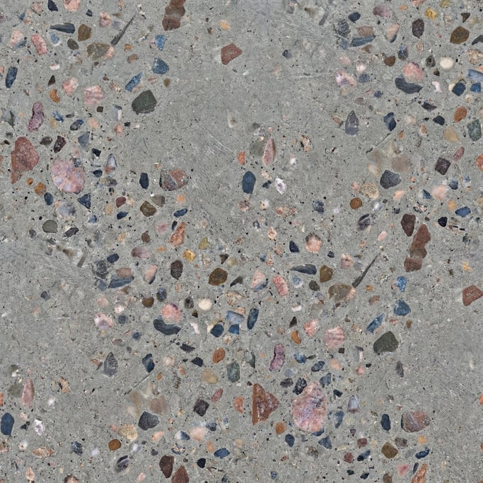 Seamless tileable texture of polished concrete in extreme close-up showing micro-detail