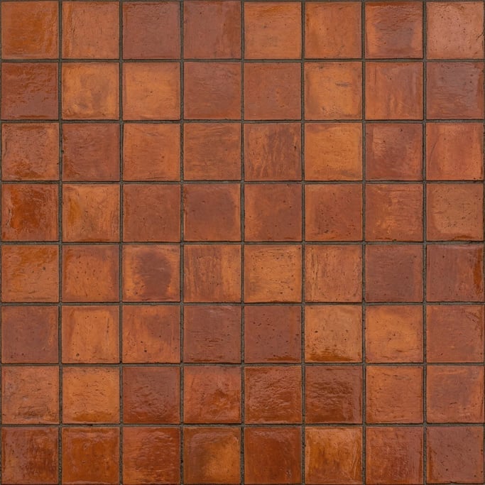 Seamless tileable texture of terracotta floor tile wet with water