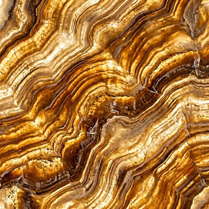 Seamless tileable texture of onyx in honey freshly cut and raw