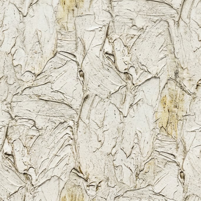 Seamless tileable texture of oil paint impasto white heavily worn and patinated