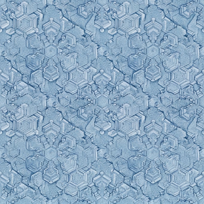 Seamless tileable texture of ice crystals at higher magnification