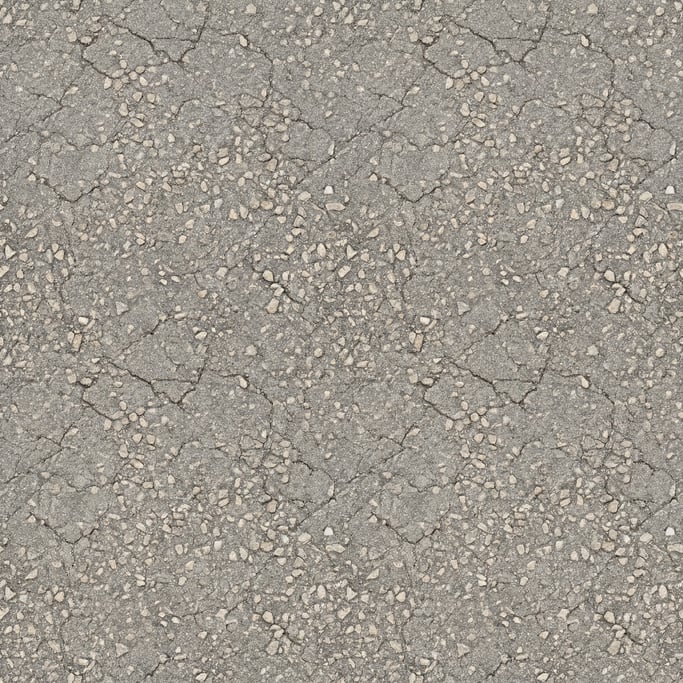 Seamless tileable texture of aged asphalt freshly cut and raw
