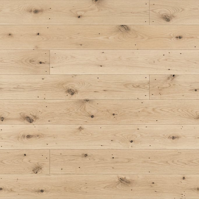 Seamless tileable texture of wide plank white oak floor freshly cut and raw