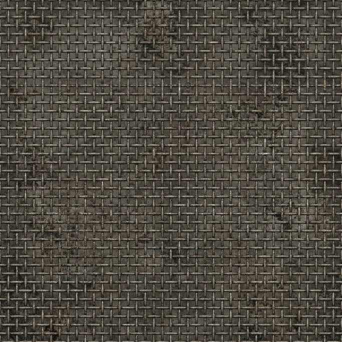 Seamless tileable texture of woven wire cloth heavily worn and patinated