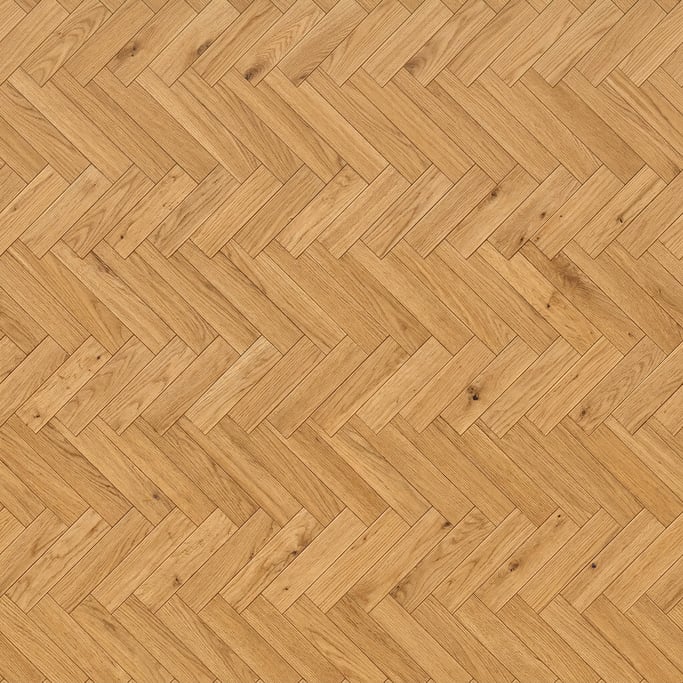 Seamless tileable texture of parquet herringbone oak freshly cut and raw