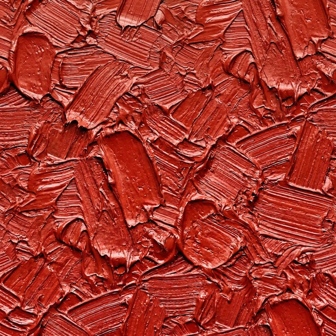 Seamless tileable texture of oil paint impasto red freshly cut and raw