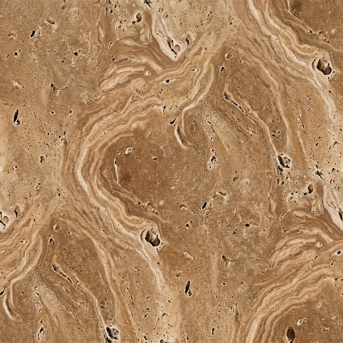 Seamless tileable texture of travertine in noce lightly weathered and aged