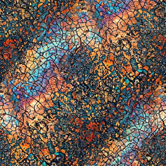 Seamless tileable texture of raku pottery at higher magnification
