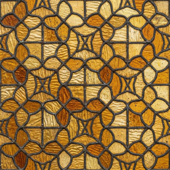 Seamless tileable texture of stained glass texture lightly weathered and aged