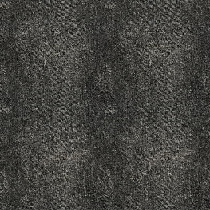 Seamless tileable texture of black denim heavily worn and patinated