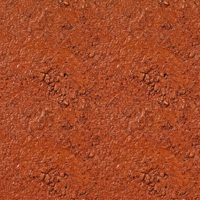 Seamless tileable texture of red clay at higher magnification