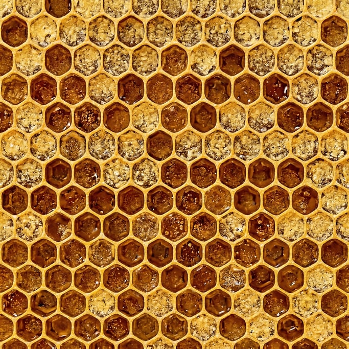 Seamless tileable texture of honeycomb at higher magnification