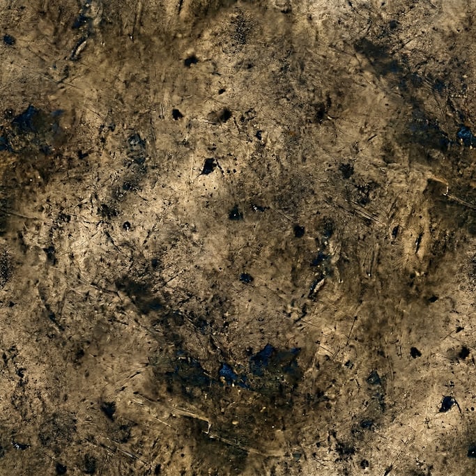 Seamless tileable texture of aged brass in extreme close-up showing micro-detail