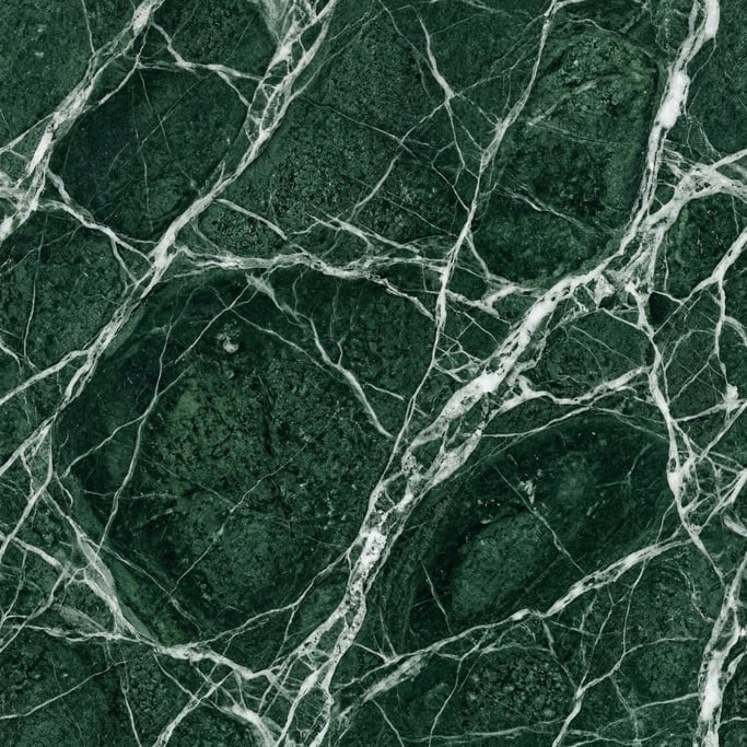 Seamless tileable texture of Verde Guatemala marble in extreme close-up showing micro-detail