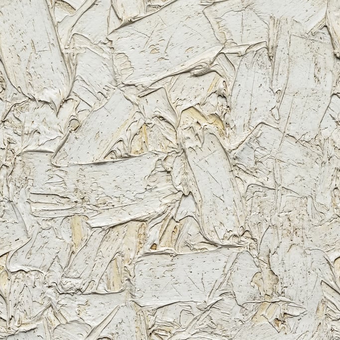 Seamless tileable texture of oil paint impasto white heavily worn and patinated