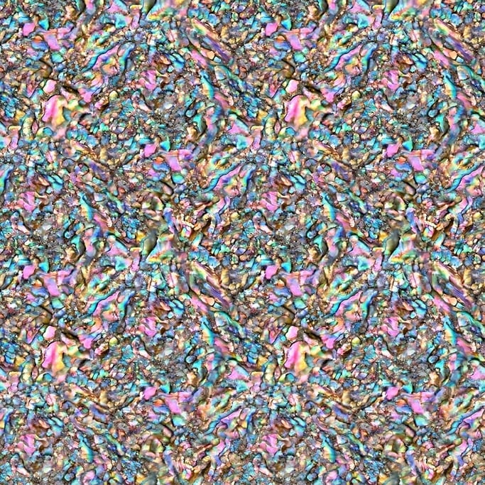 Seamless tileable texture of seashell nacre at higher magnification