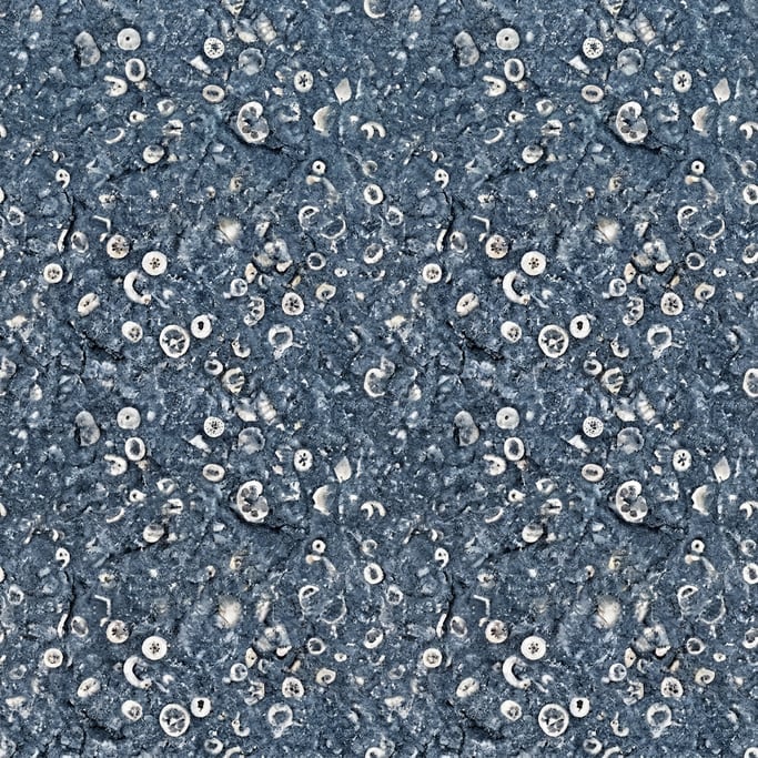 Seamless tileable texture of blue limestone in extreme close-up showing micro-detail