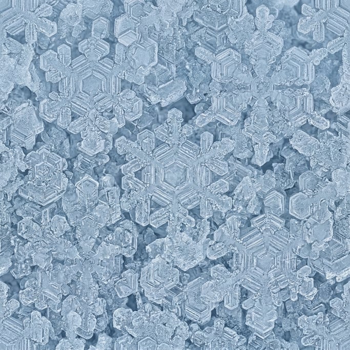 Seamless tileable texture of ice crystals at higher magnification