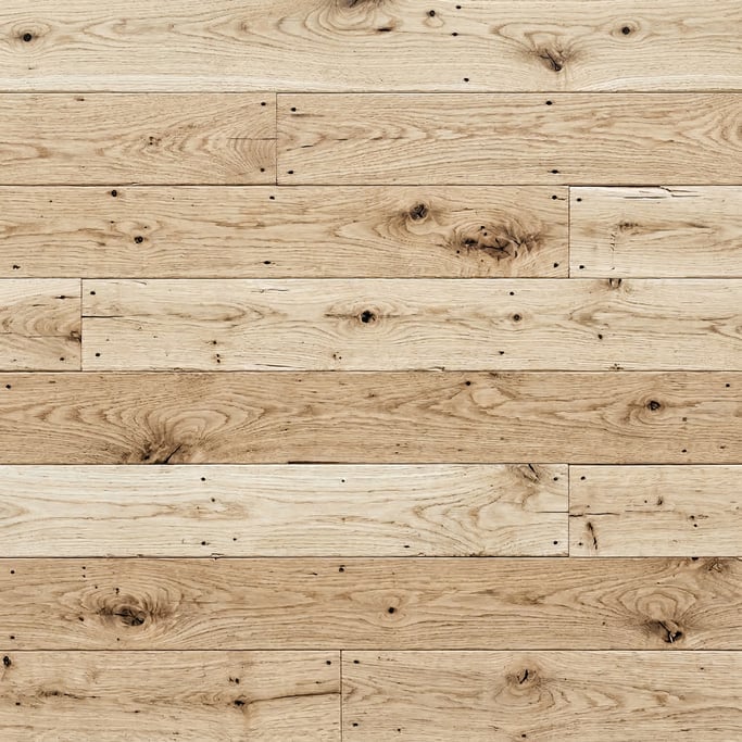 Seamless tileable texture of wide plank white oak floor freshly cut and raw