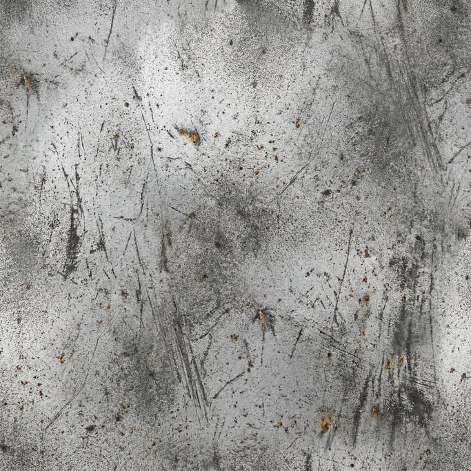 Seamless tileable texture of spray paint metallic heavily worn and patinated