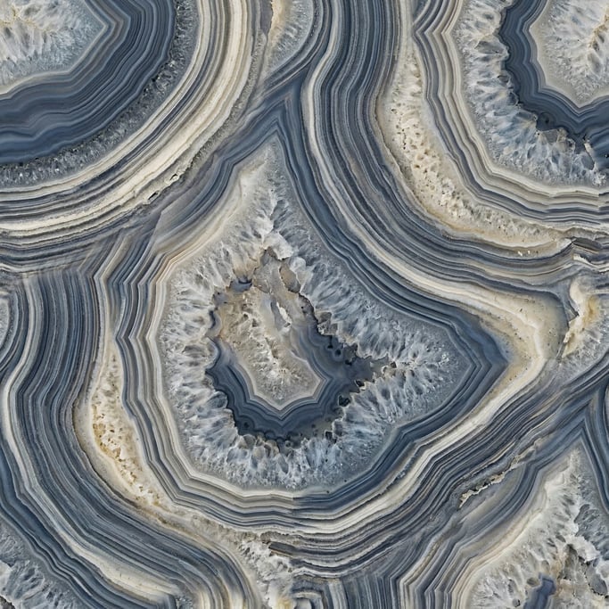 Seamless tileable texture of polished agate cross-section at higher magnification
