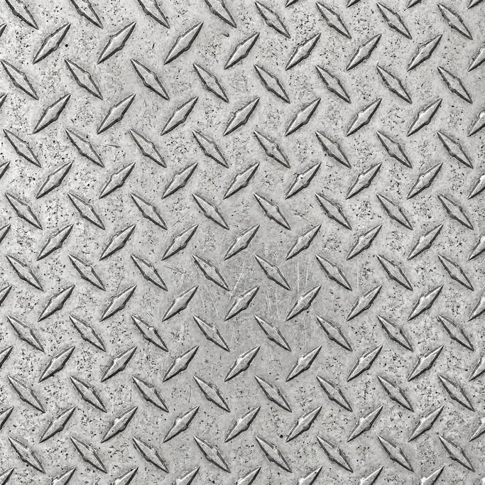Seamless tileable texture of aluminum diamond plate at higher magnification