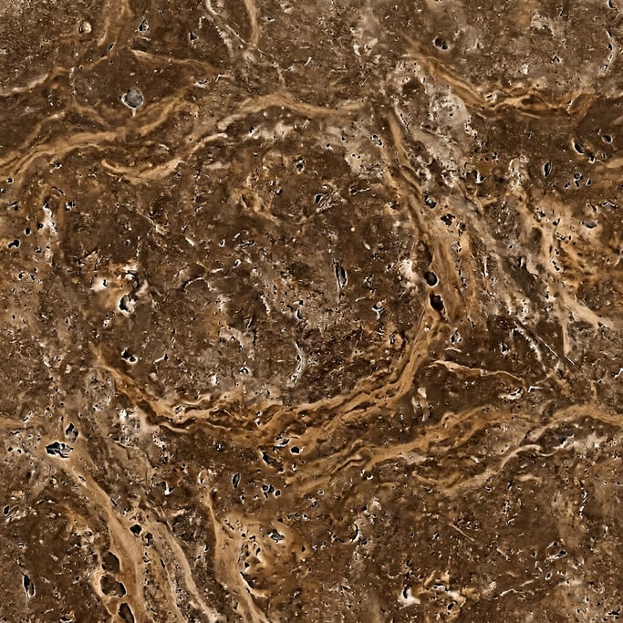 Seamless tileable texture of travertine in noce lightly weathered and aged