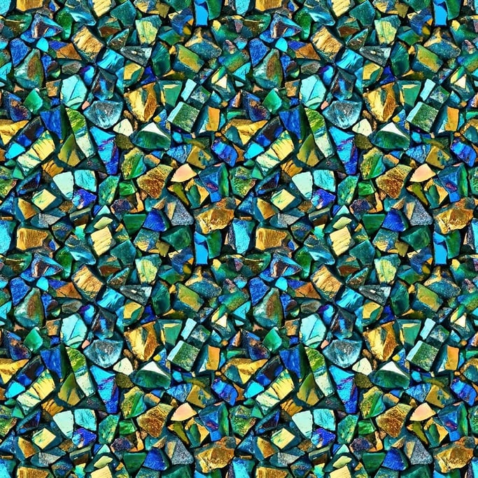 Seamless tileable texture of dichroic glass freshly cut and raw