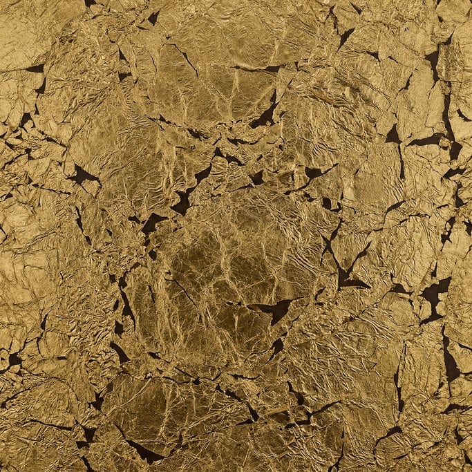 Seamless tileable texture of gold leaf wet with water