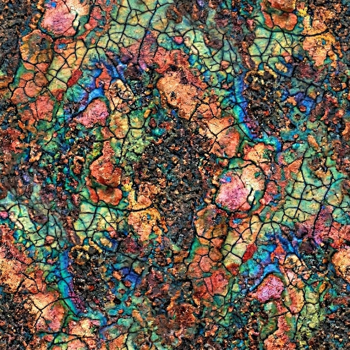 Seamless tileable texture of raku pottery at higher magnification