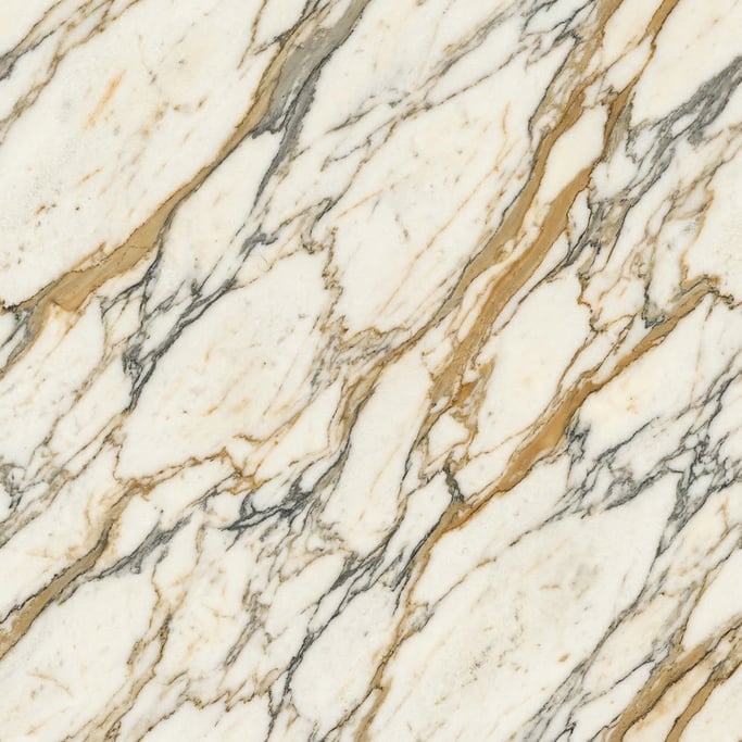 Seamless tileable texture of Calacatta marble freshly cut and raw