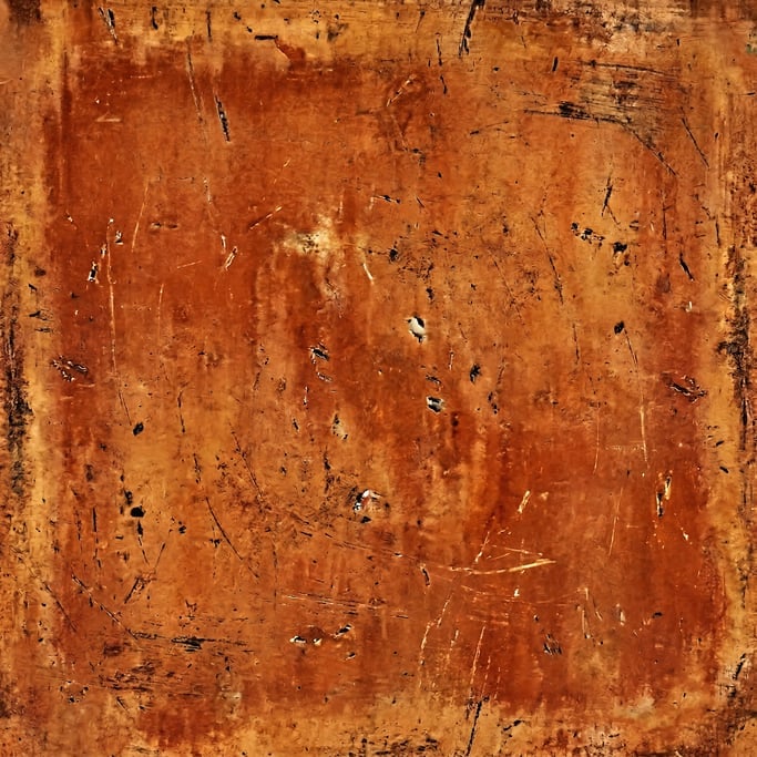 Seamless tileable texture of color field heavily worn and patinated