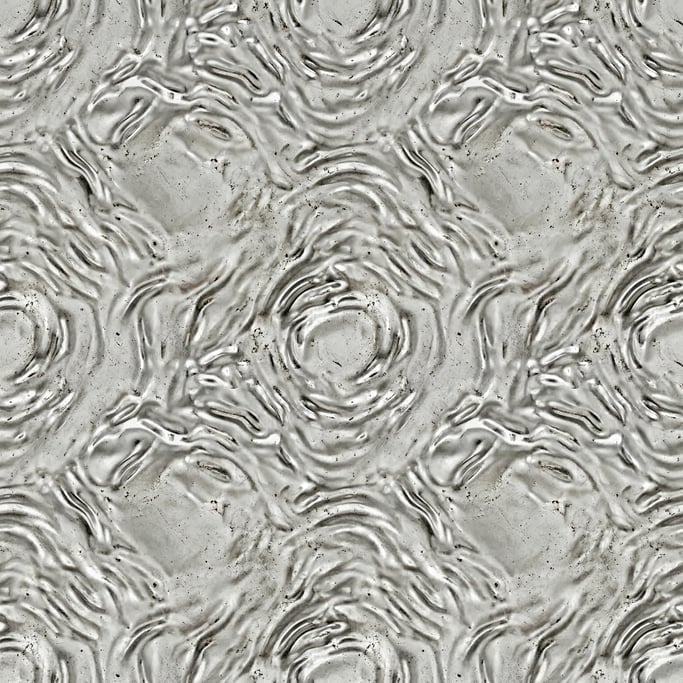 Seamless tileable texture of liquid mercury lightly weathered and aged