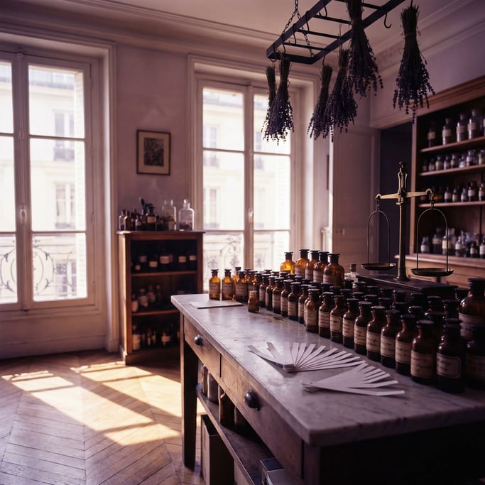 A perfumer's atelier in a Parisian apartment